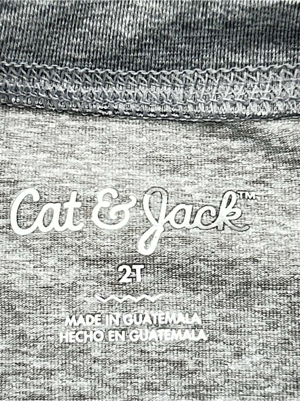 Cat & Jack Gray Short Sleeve Tee with Blue & Black Whale Graphics Size 2T